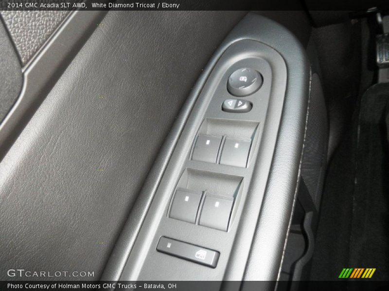 White Diamond Tricoat / Ebony 2014 GMC Acadia SLT AWD