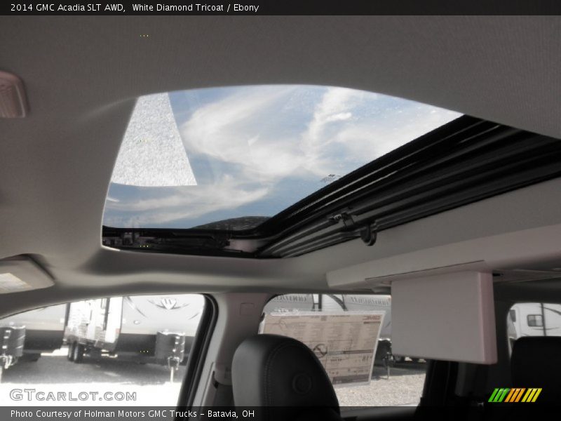 White Diamond Tricoat / Ebony 2014 GMC Acadia SLT AWD