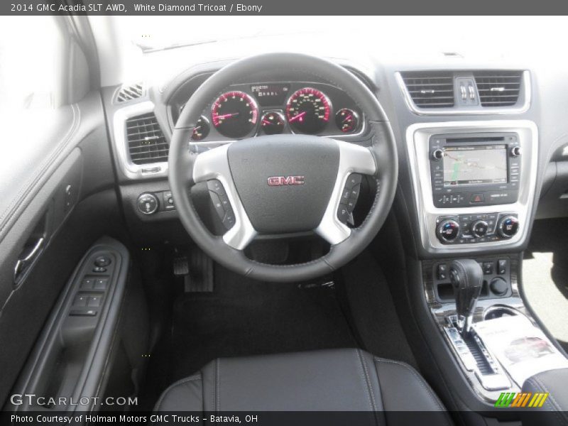 White Diamond Tricoat / Ebony 2014 GMC Acadia SLT AWD