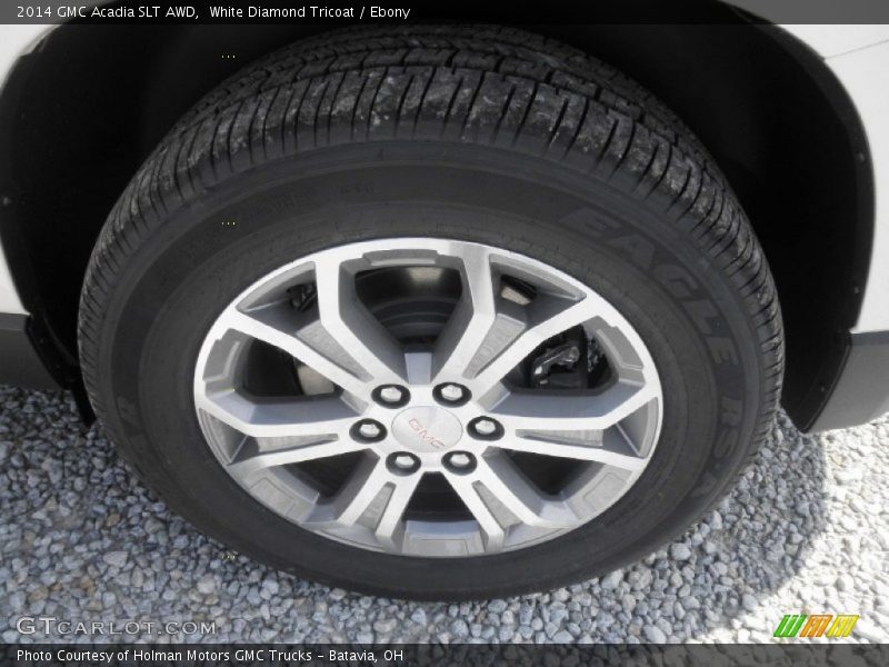White Diamond Tricoat / Ebony 2014 GMC Acadia SLT AWD