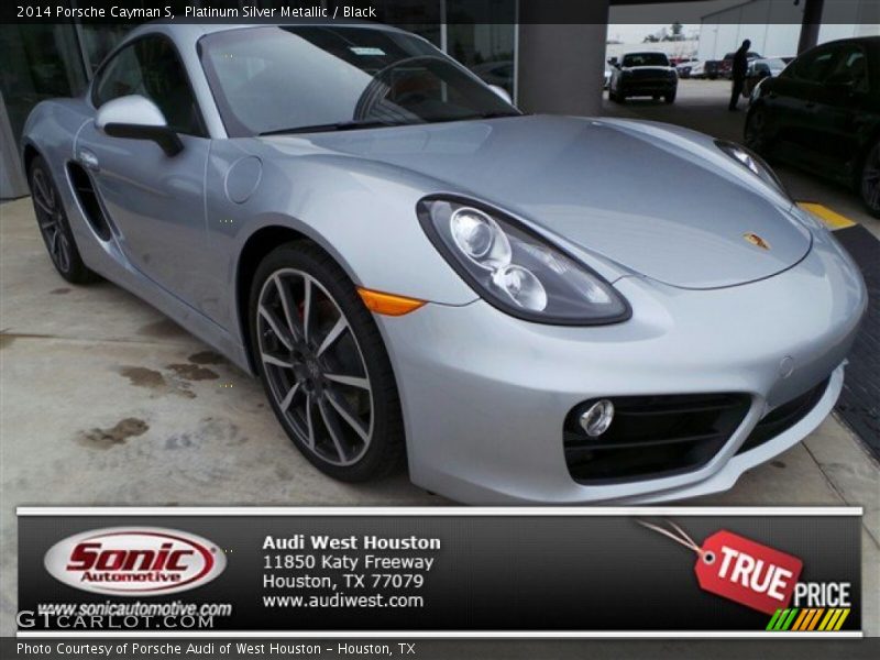 Platinum Silver Metallic / Black 2014 Porsche Cayman S