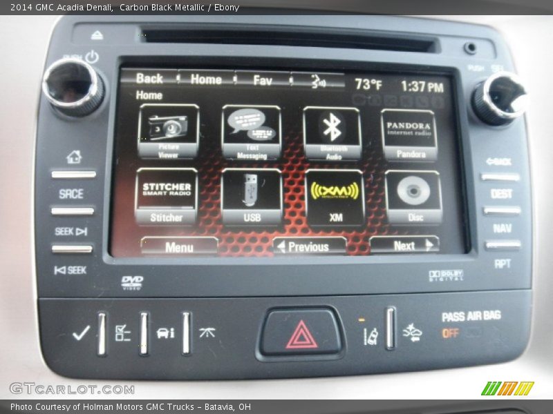 Carbon Black Metallic / Ebony 2014 GMC Acadia Denali
