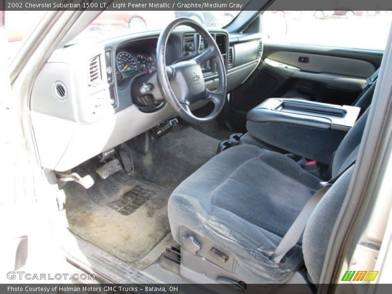 Light Pewter Metallic / Graphite/Medium Gray 2002 Chevrolet Suburban 1500 LT