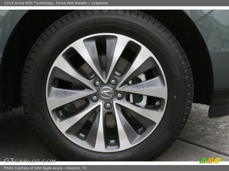 Forest Mist Metallic / Graystone 2014 Acura MDX Technology