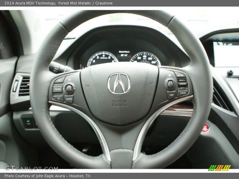 Forest Mist Metallic / Graystone 2014 Acura MDX Technology