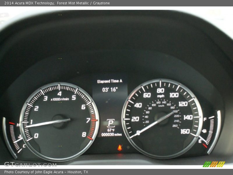 Forest Mist Metallic / Graystone 2014 Acura MDX Technology