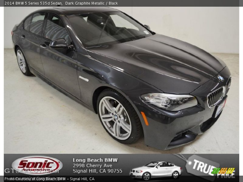 Dark Graphite Metallic / Black 2014 BMW 5 Series 535d Sedan