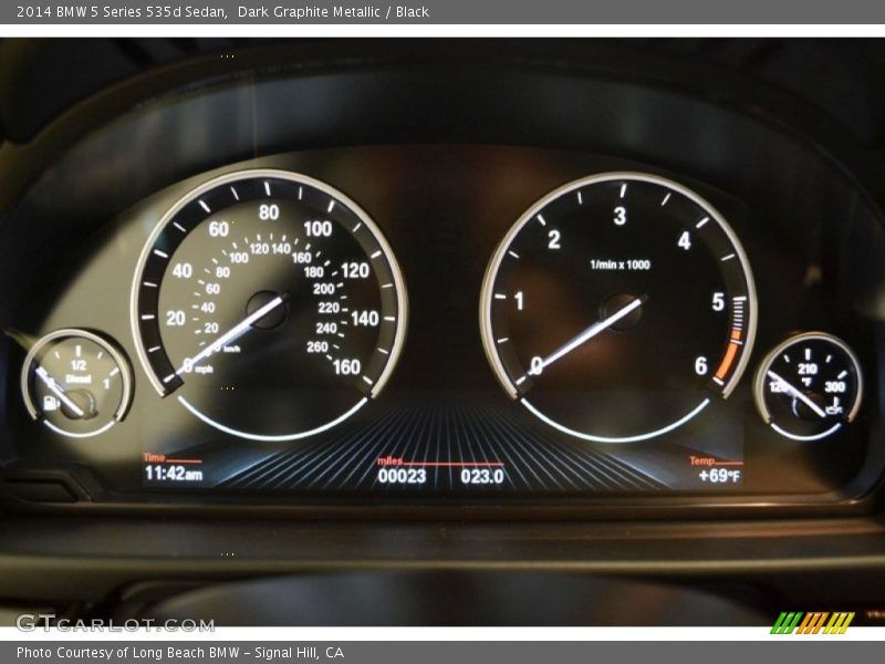 Dark Graphite Metallic / Black 2014 BMW 5 Series 535d Sedan