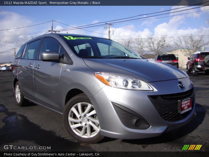 Metropolitan Gray Metallic / Black 2012 Mazda MAZDA5 Sport