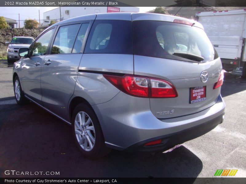 Metropolitan Gray Metallic / Black 2012 Mazda MAZDA5 Sport
