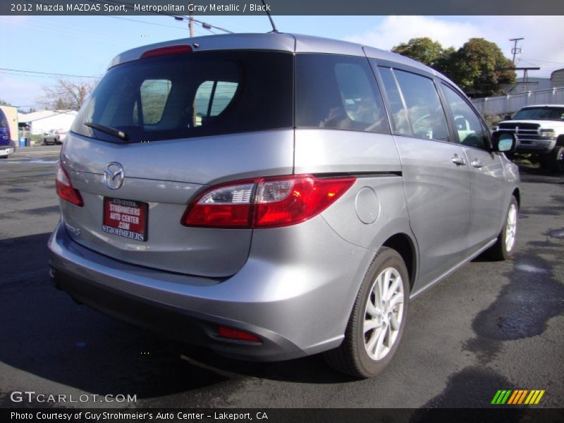 Metropolitan Gray Metallic / Black 2012 Mazda MAZDA5 Sport