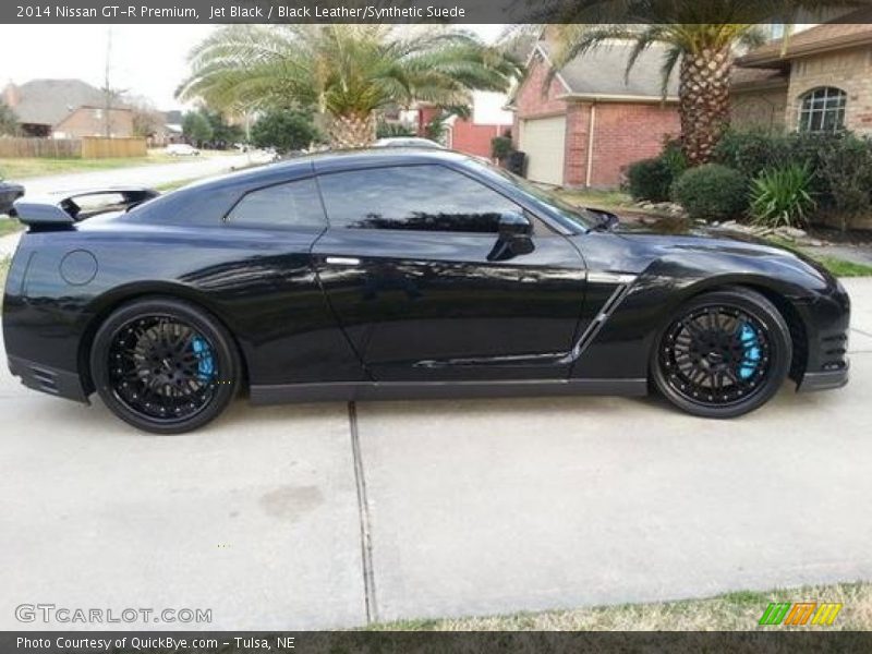 Jet Black / Black Leather/Synthetic Suede 2014 Nissan GT-R Premium