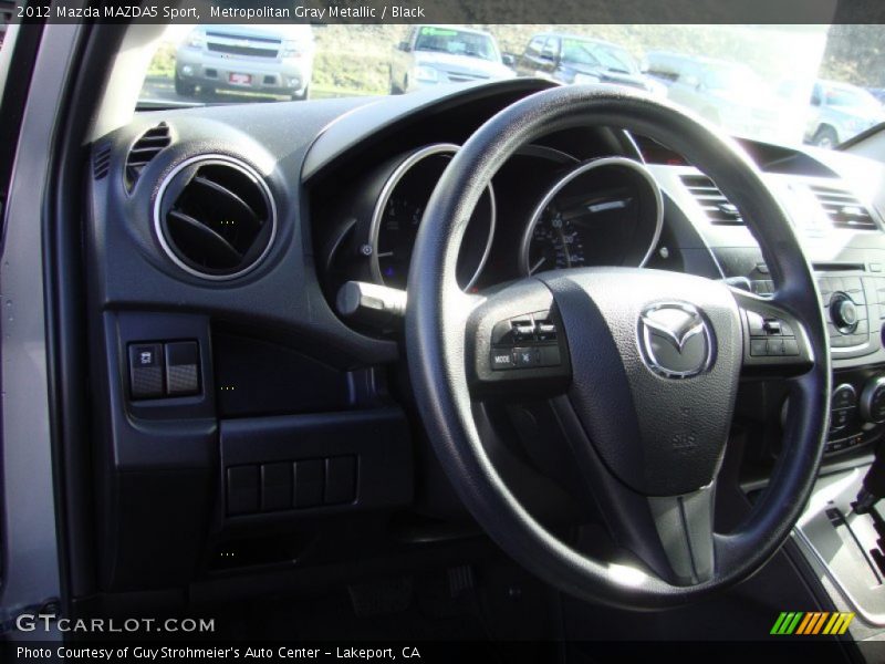 Metropolitan Gray Metallic / Black 2012 Mazda MAZDA5 Sport