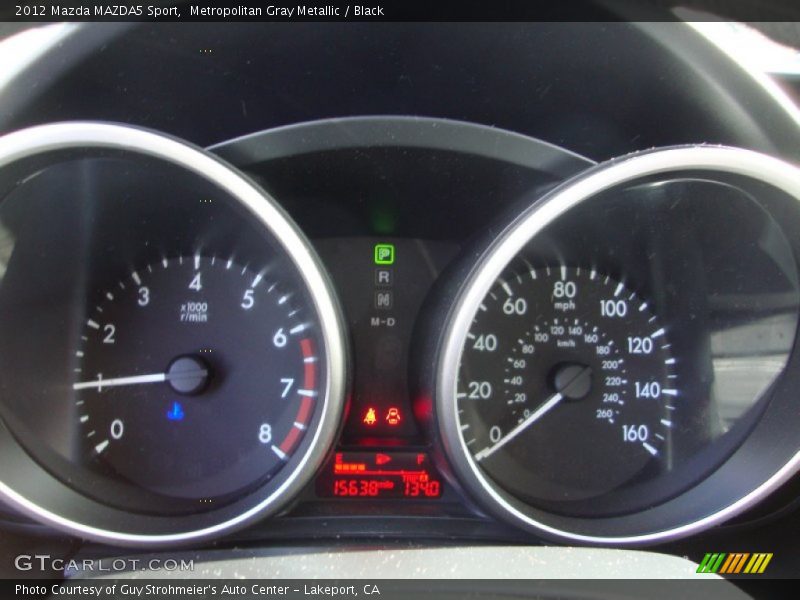Metropolitan Gray Metallic / Black 2012 Mazda MAZDA5 Sport