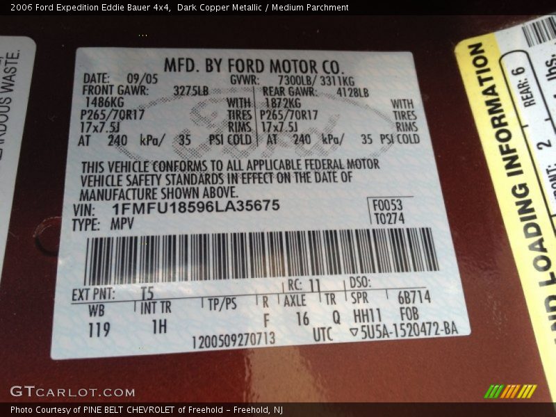 Dark Copper Metallic / Medium Parchment 2006 Ford Expedition Eddie Bauer 4x4