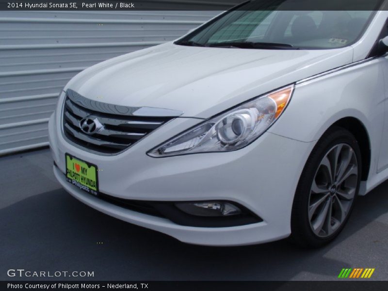Pearl White / Black 2014 Hyundai Sonata SE