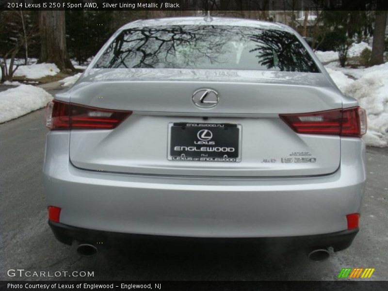 Silver Lining Metallic / Black 2014 Lexus IS 250 F Sport AWD