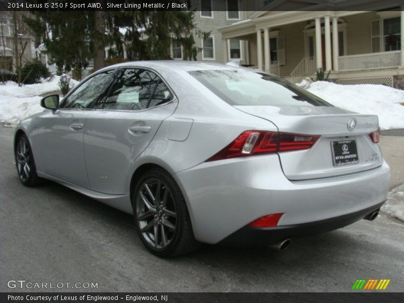 Silver Lining Metallic / Black 2014 Lexus IS 250 F Sport AWD