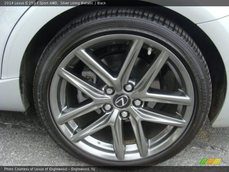 Silver Lining Metallic / Black 2014 Lexus IS 250 F Sport AWD