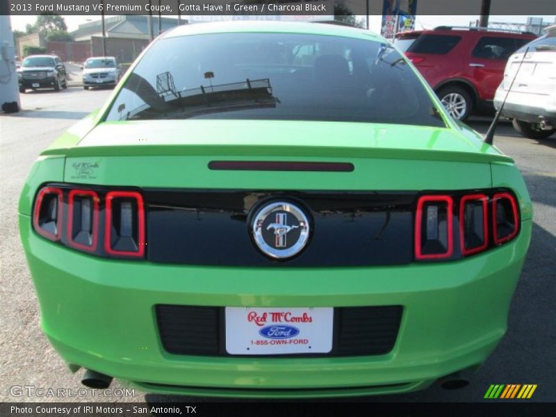 Gotta Have It Green / Charcoal Black 2013 Ford Mustang V6 Premium Coupe