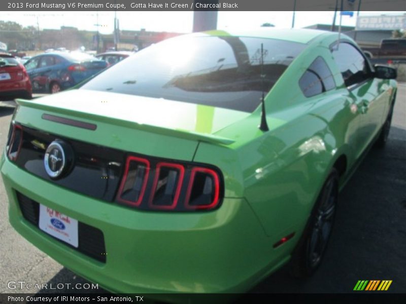 Gotta Have It Green / Charcoal Black 2013 Ford Mustang V6 Premium Coupe