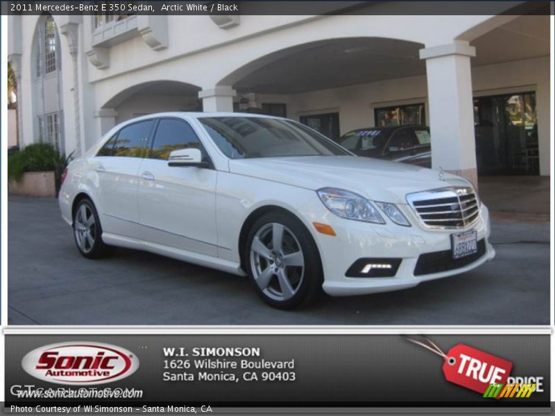 Arctic White / Black 2011 Mercedes-Benz E 350 Sedan