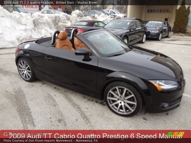Brilliant Black / Madras Brown 2009 Audi TT 3.2 quattro Roadster