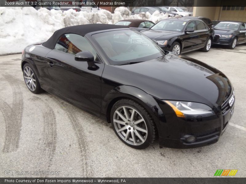 Brilliant Black / Madras Brown 2009 Audi TT 3.2 quattro Roadster