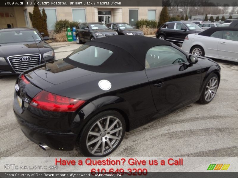 Brilliant Black / Madras Brown 2009 Audi TT 3.2 quattro Roadster