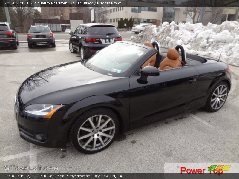 Brilliant Black / Madras Brown 2009 Audi TT 3.2 quattro Roadster