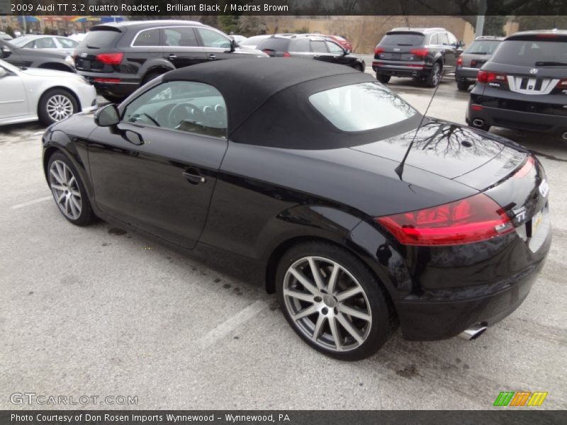 Brilliant Black / Madras Brown 2009 Audi TT 3.2 quattro Roadster