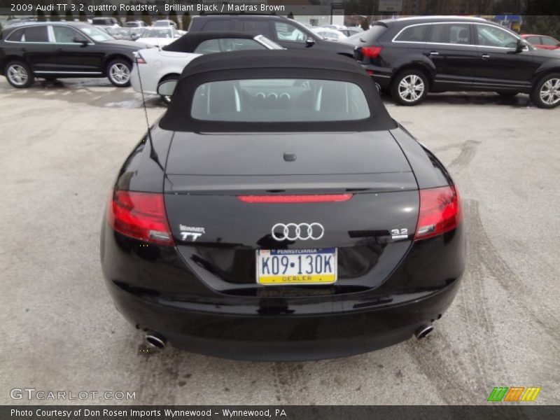 Brilliant Black / Madras Brown 2009 Audi TT 3.2 quattro Roadster