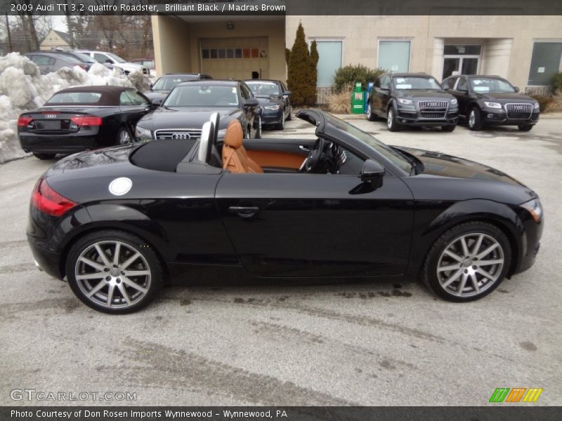 Brilliant Black / Madras Brown 2009 Audi TT 3.2 quattro Roadster