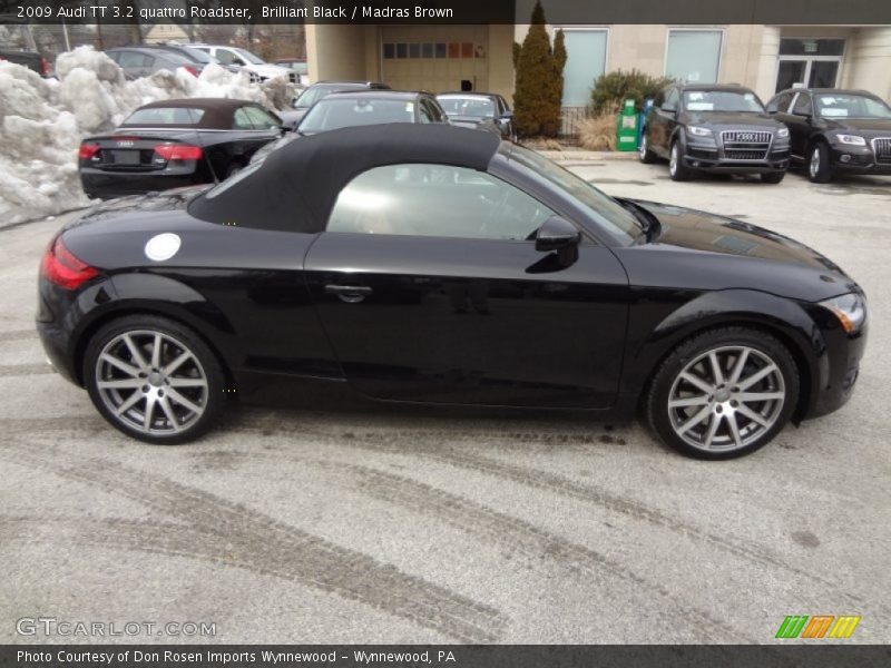 Brilliant Black / Madras Brown 2009 Audi TT 3.2 quattro Roadster