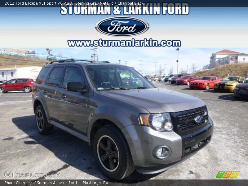 Sterling Gray Metallic / Charcoal Black 2012 Ford Escape XLT Sport V6 AWD