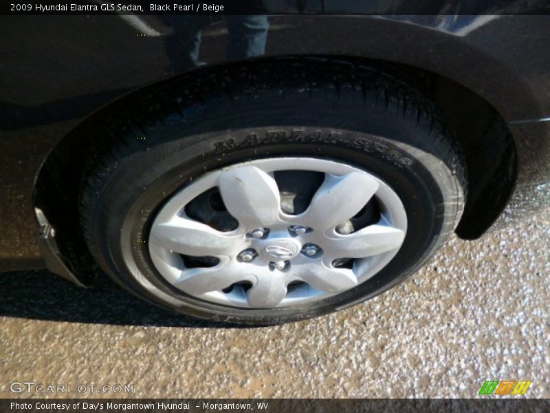 Black Pearl / Beige 2009 Hyundai Elantra GLS Sedan