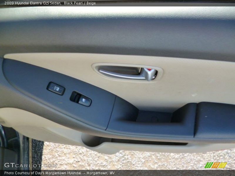 Black Pearl / Beige 2009 Hyundai Elantra GLS Sedan
