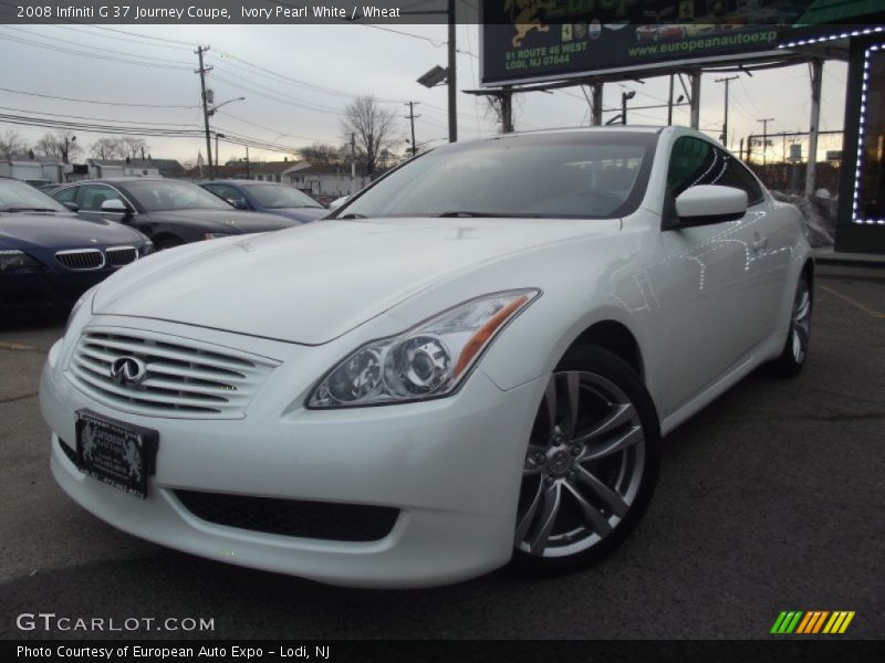 Ivory Pearl White / Wheat 2008 Infiniti G 37 Journey Coupe