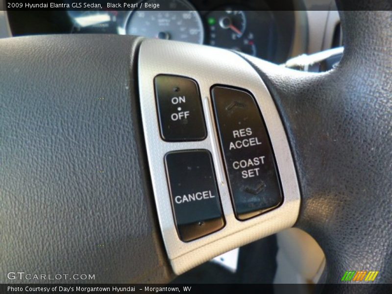 Black Pearl / Beige 2009 Hyundai Elantra GLS Sedan