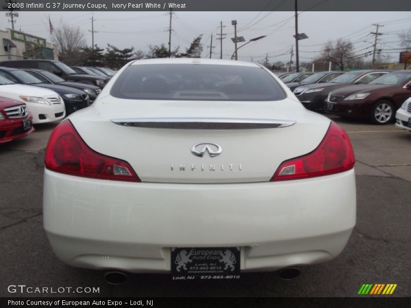 Ivory Pearl White / Wheat 2008 Infiniti G 37 Journey Coupe