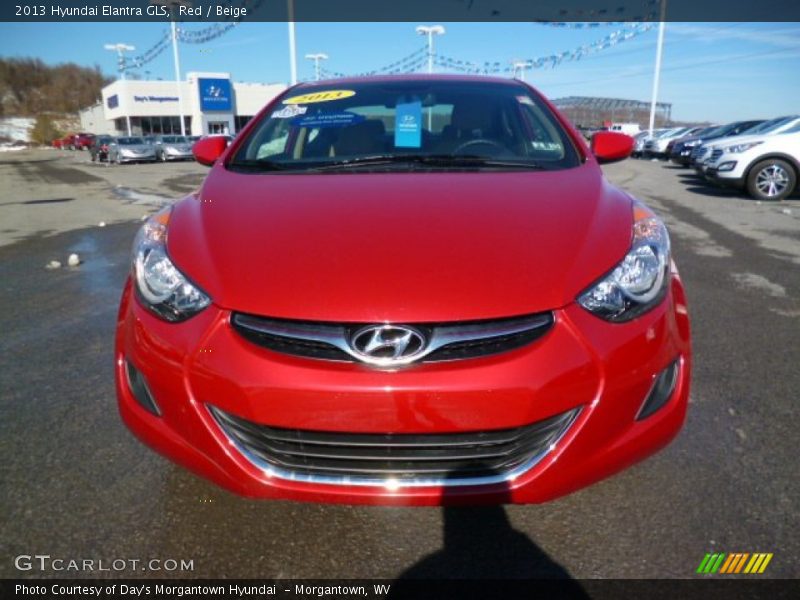 Red / Beige 2013 Hyundai Elantra GLS