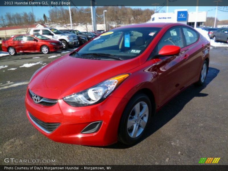 Red / Beige 2013 Hyundai Elantra GLS