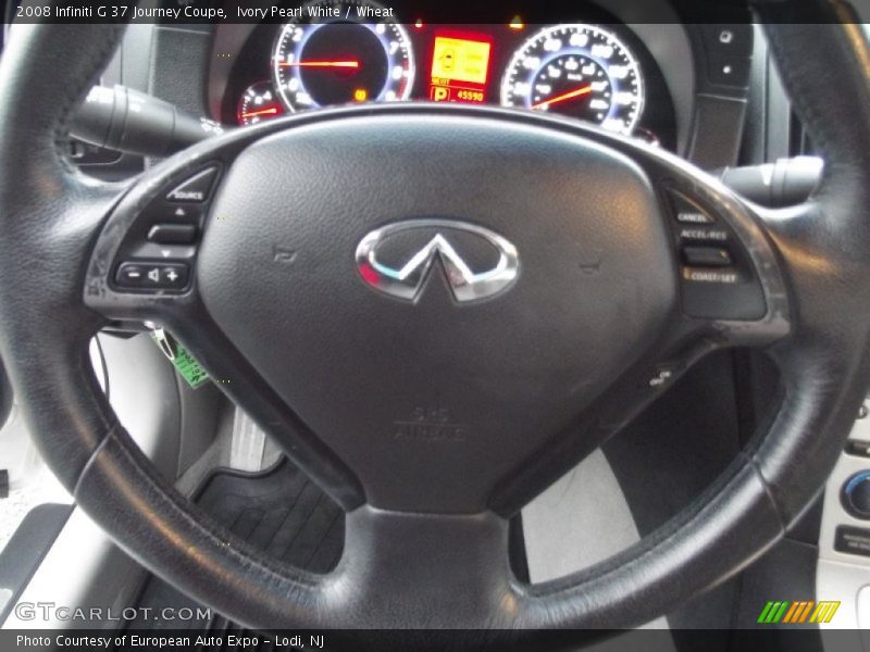 Ivory Pearl White / Wheat 2008 Infiniti G 37 Journey Coupe