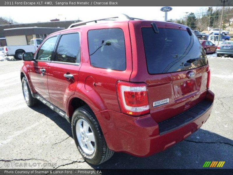 Sangria Red Metallic / Charcoal Black 2011 Ford Escape XLT 4WD