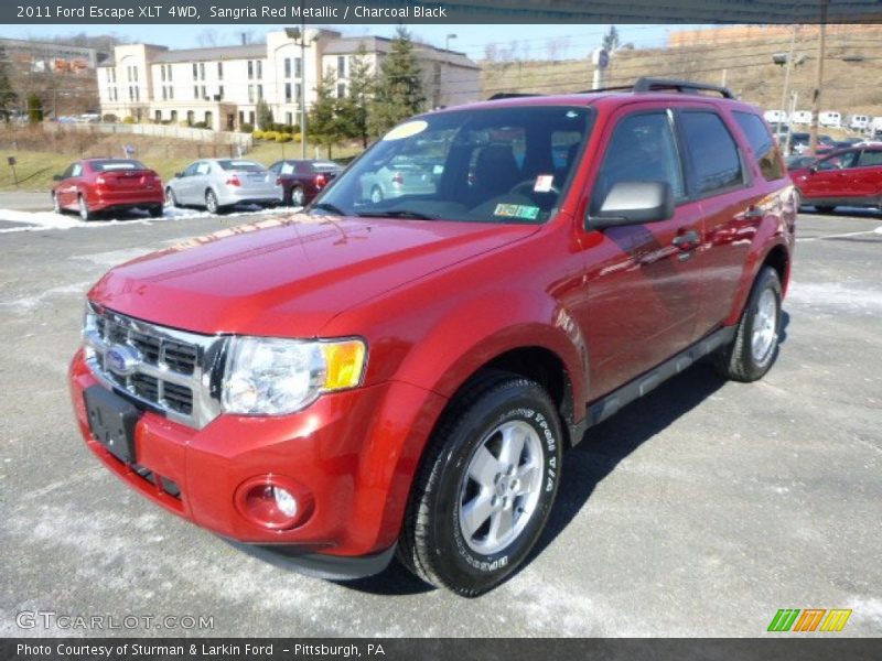 Sangria Red Metallic / Charcoal Black 2011 Ford Escape XLT 4WD