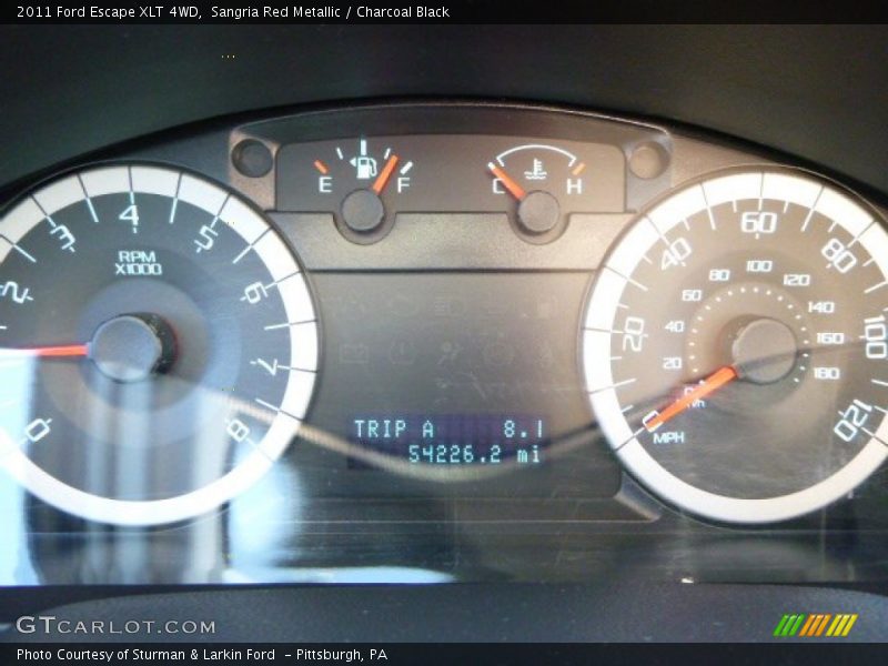 Sangria Red Metallic / Charcoal Black 2011 Ford Escape XLT 4WD