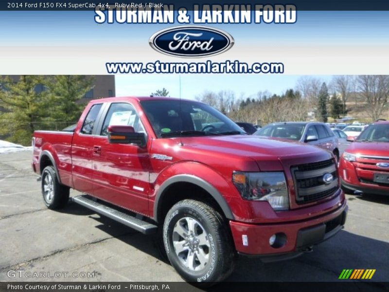 Ruby Red / Black 2014 Ford F150 FX4 SuperCab 4x4