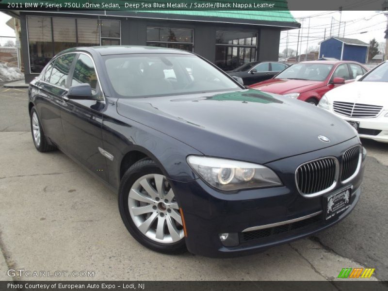 Deep Sea Blue Metallic / Saddle/Black Nappa Leather 2011 BMW 7 Series 750Li xDrive Sedan