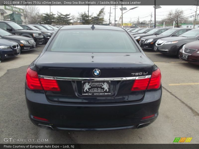 Deep Sea Blue Metallic / Saddle/Black Nappa Leather 2011 BMW 7 Series 750Li xDrive Sedan