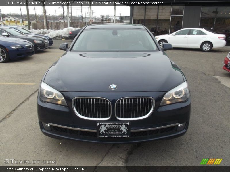 Deep Sea Blue Metallic / Saddle/Black Nappa Leather 2011 BMW 7 Series 750Li xDrive Sedan